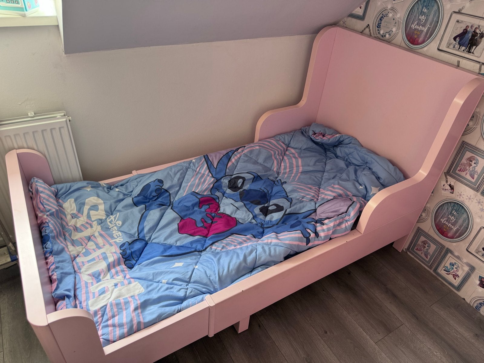 IKEA Busunge meegroeibed roze, Ophalen, Gebruikt, 70 tot 85 cm, Lattenbodem