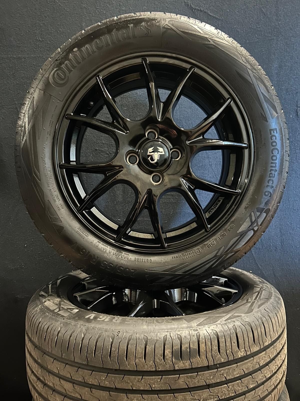 ZGAN Velgenset 4x100 Naaf 56.6 + Continental Zomerbanden 205, Auto-onderdelen, Banden en Velgen, Ophalen, Gebruikt, -, -