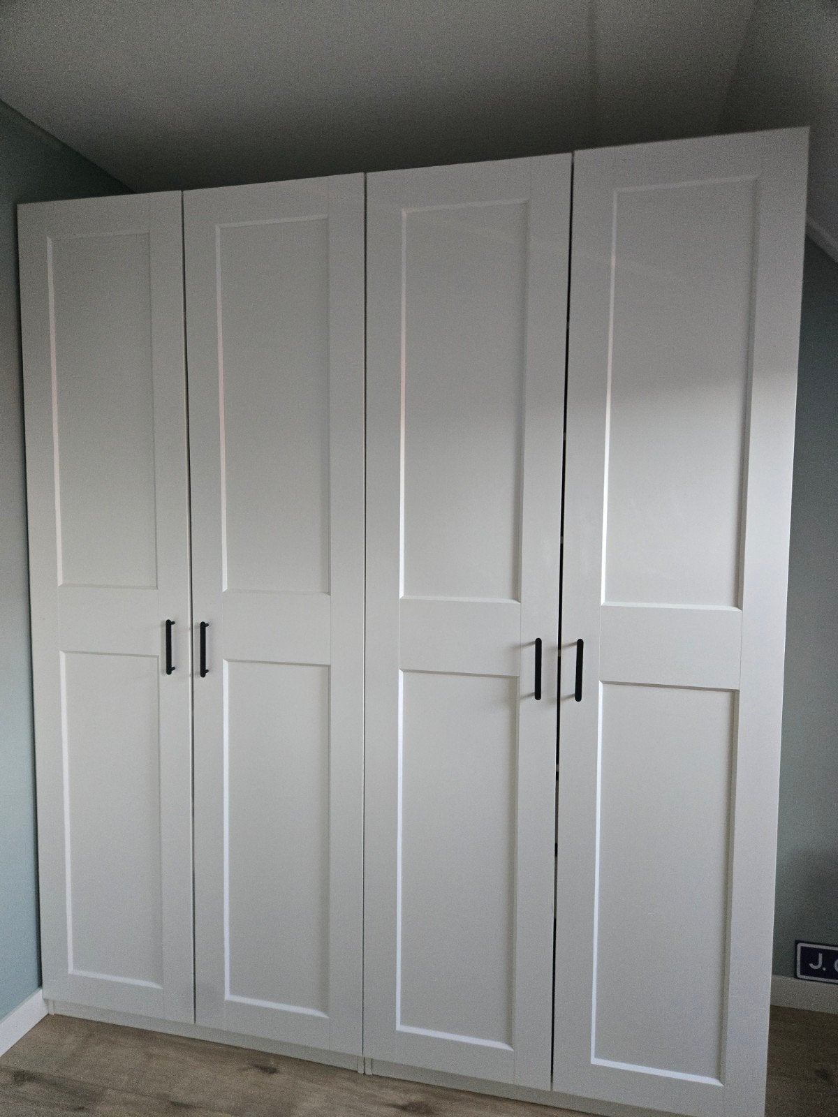 2 IKEA Pax Kastdeuren (wit, 236x50cm) met zwarte handvaten, Huis en Inrichting, Ophalen, Minder dan 50 cm, 200 cm of meer, Nieuw