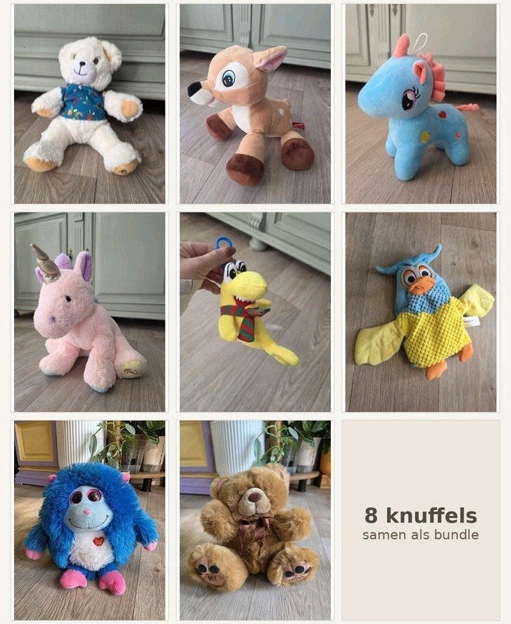 Knuffel bundel 8 stuks | Beer Eenhoorn Hert Uil TY Hamleys, Overige karakters, Ophalen of Verzenden, Nieuw, Overige typen