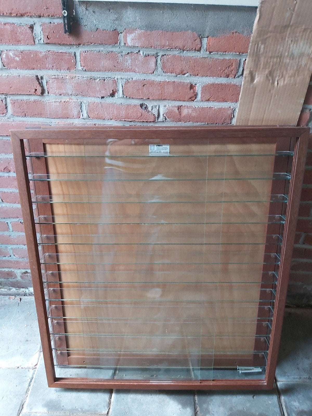 FAAN Vitrinekast met 13 glazen legplanken - 80x90 cm, Glas, Minder dan 25 cm, Minder dan 100 cm, 50 tot 100 cm