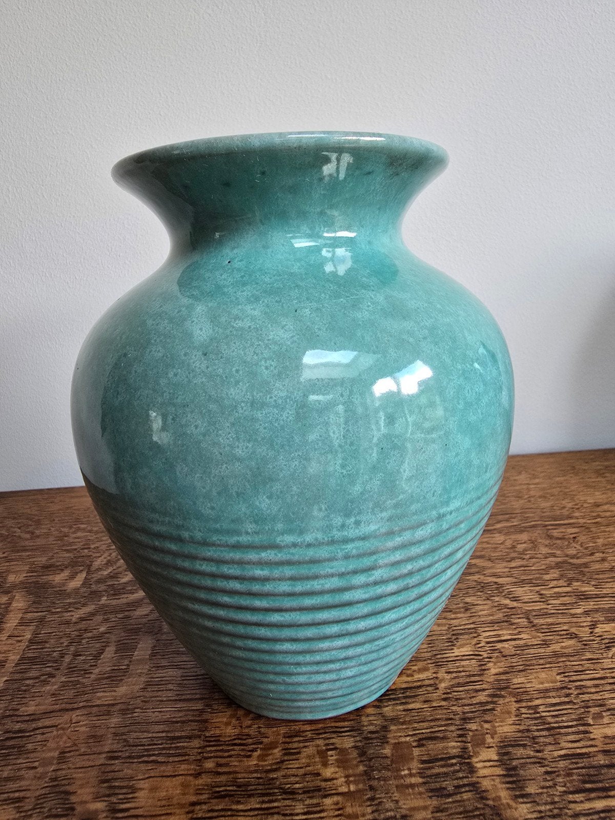 Vintage Carstens Tönnieshof vaas - Turquoise geglazuurd, Ophalen of Verzenden