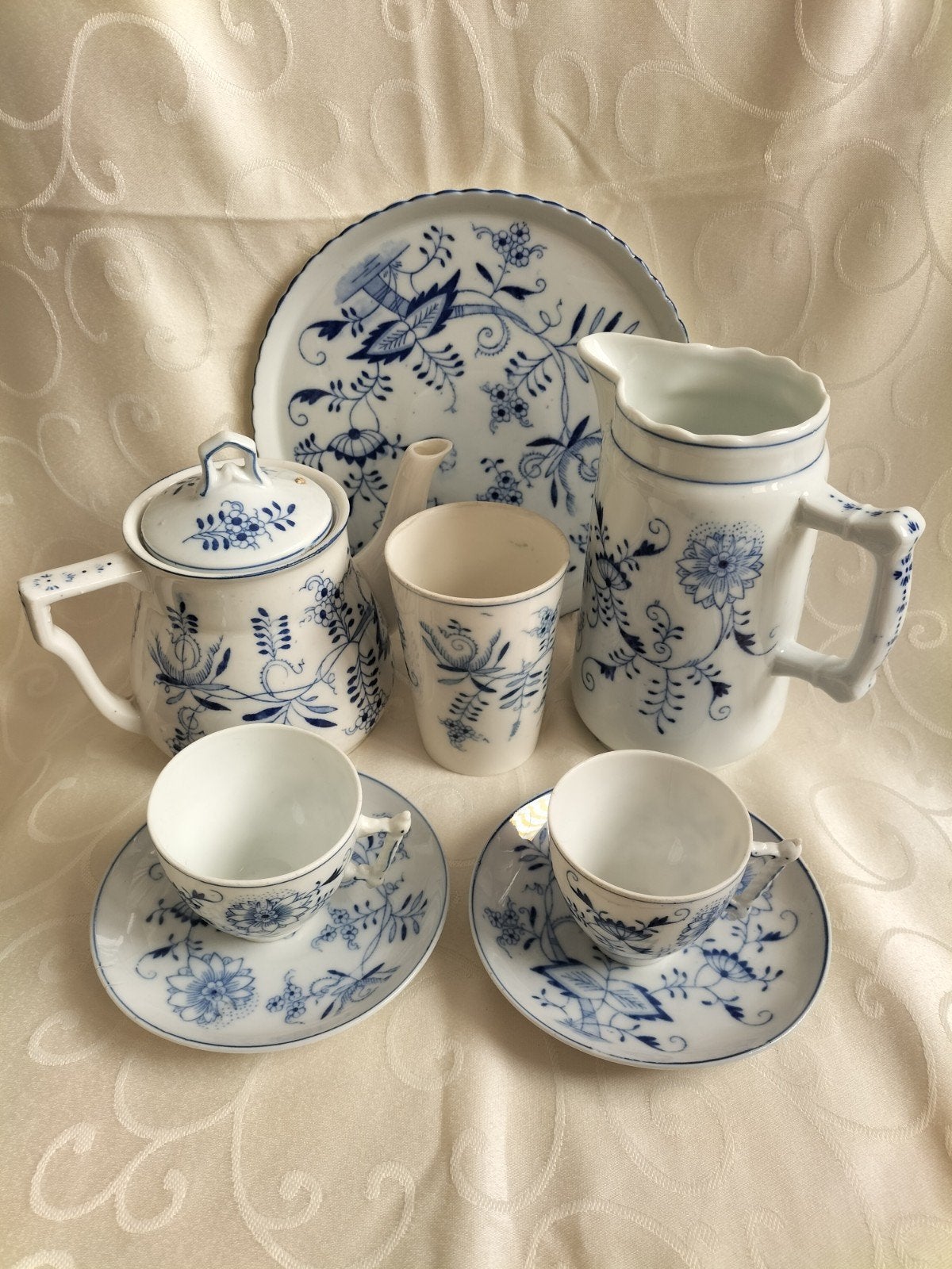 Regout Maastricht blauw wit vintage Servies Set, Antiek en Kunst, Ophalen of Verzenden