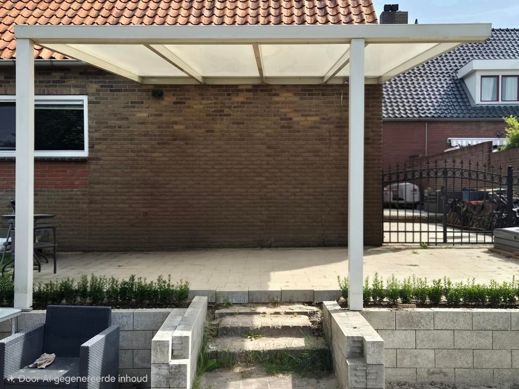 Overkapping 4 x 4,5 m met LED verlichting en afvoer, Tuin en Terras, Overkappingen, Ophalen, Gebruikt, Overige typen