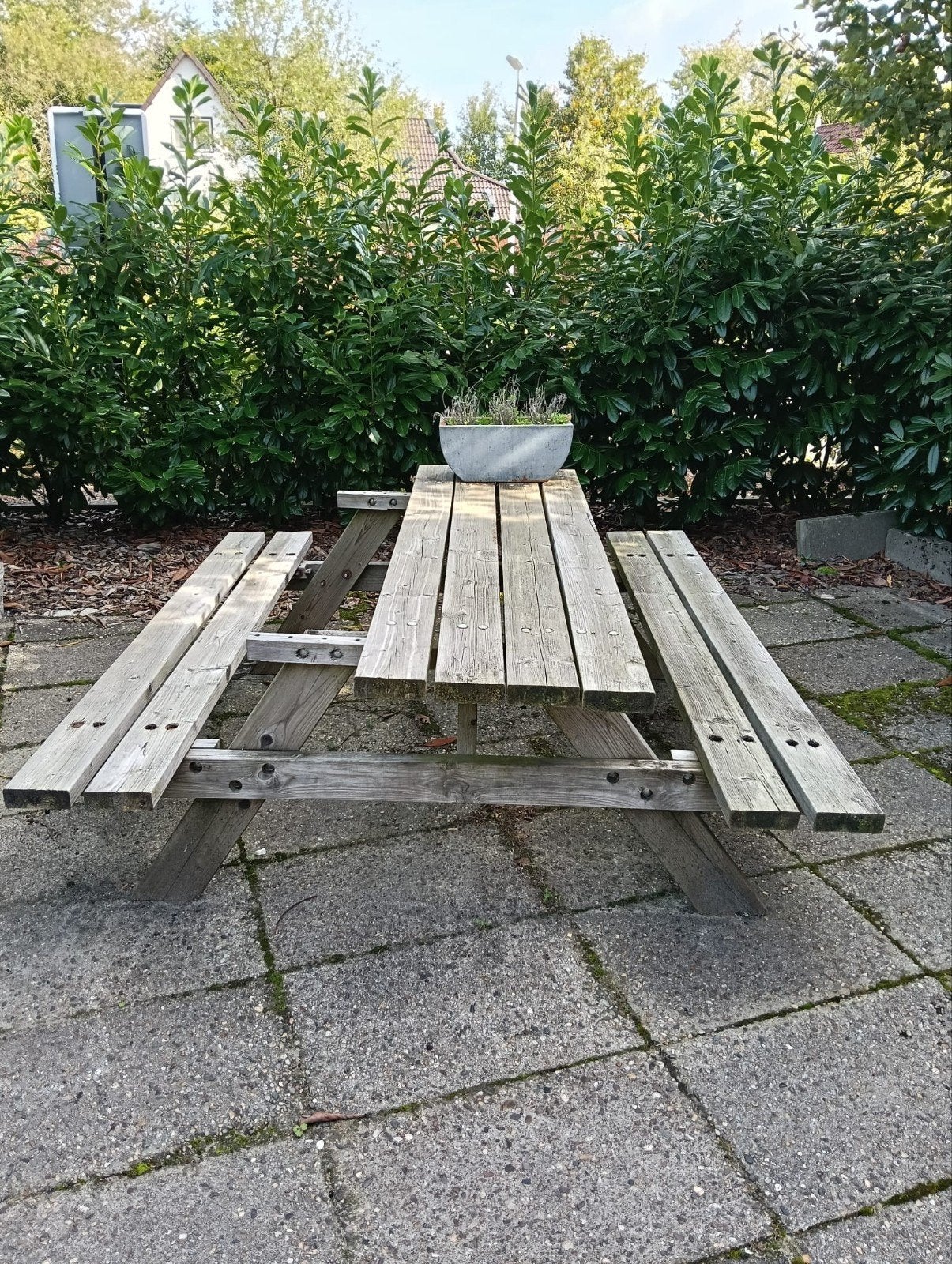 Picknick bank, Ophalen, Gebruikt, Rechthoekig, Hout
