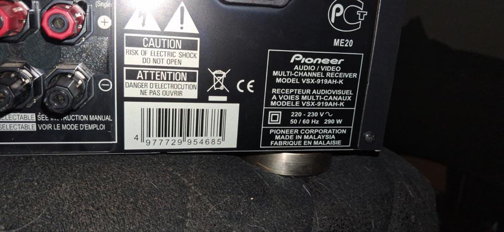 Pioneer VSX-919AH-K 7.1 AV Receiver - 170W per kanaal, Audio, Tv en Foto, Versterkers en Receivers, Gebruikt, Ophalen of Verzenden