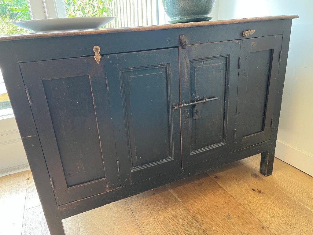 Birmees massief teakhouten kast (dressoir), Antiek en Kunst, Ophalen of Verzenden