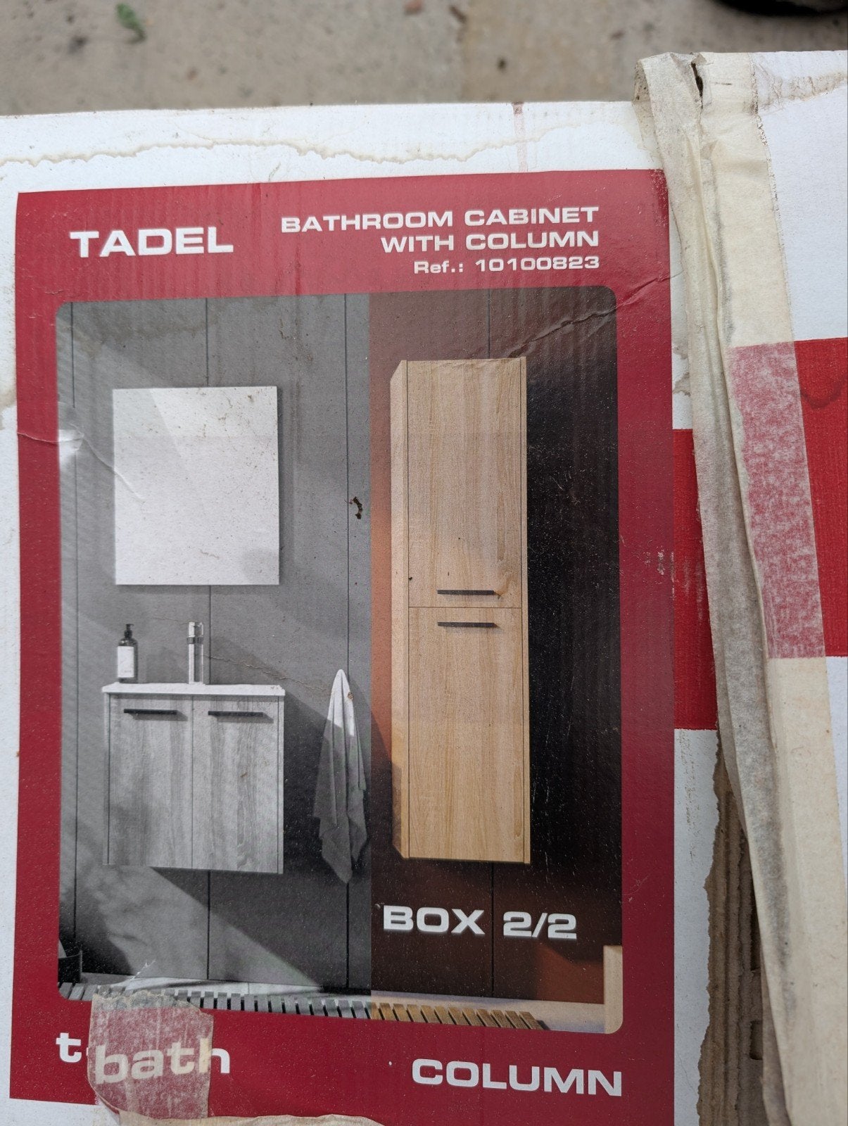 Nieuwe T-Bath Kolomkast voor Badkamer, Ophalen, (Half)hoge kast, Minder dan 50 cm, Nieuw
