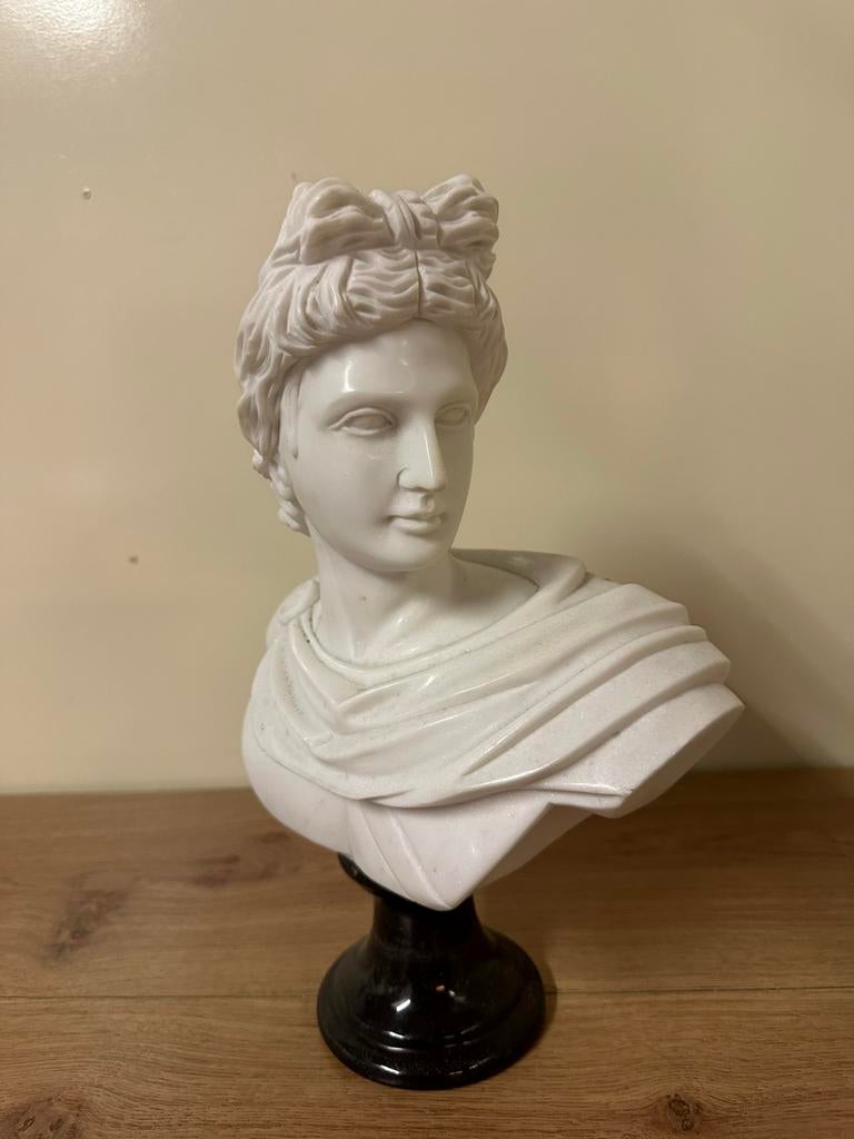 Marmeren buste van Griekse godin Artemis/Diana, Antiek en Kunst, Ophalen of Verzenden