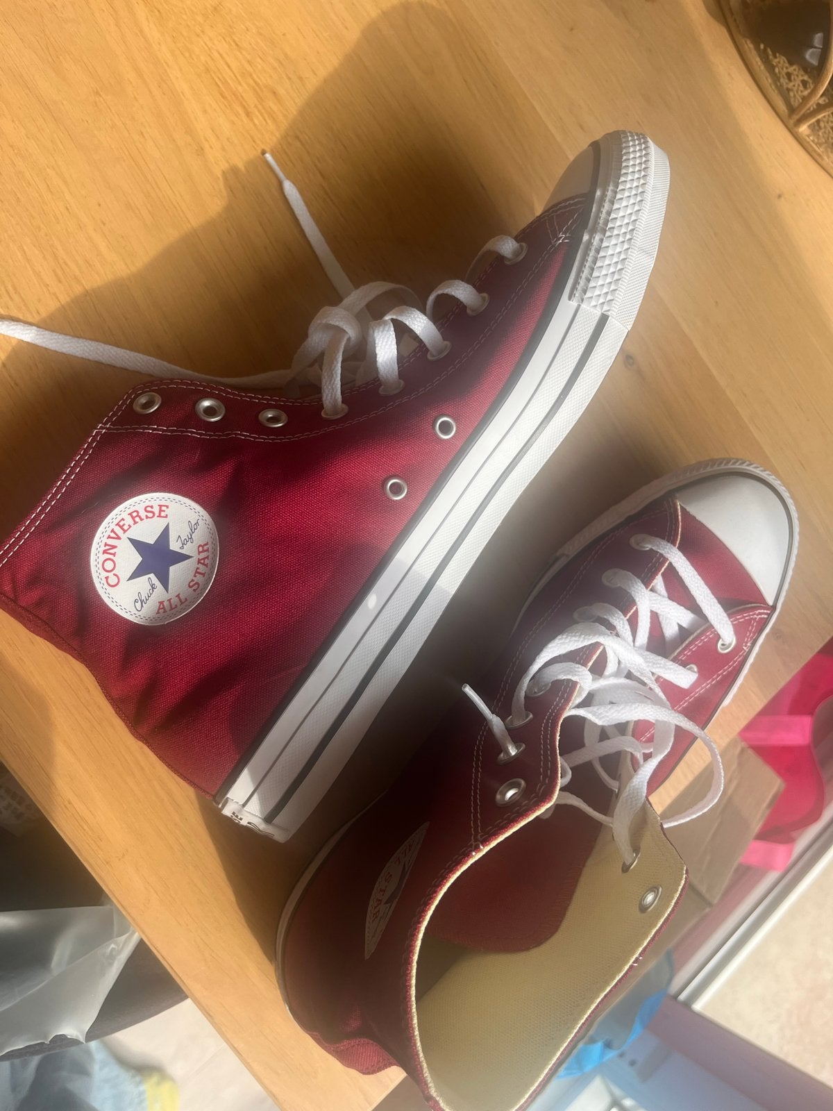Converse All Star High Top Sneakers - Bordeauxrood, Kleding | Heren, Overige kleuren, Nieuw, Ophalen of Verzenden, Sneakers of Gympen