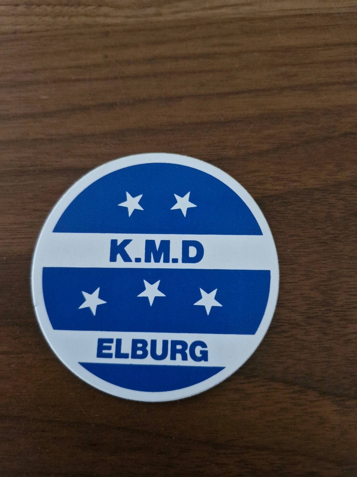 11836 K.M.D Elburg Sticker - Blauw/Wit, Verzamelen, Ophalen of Verzenden