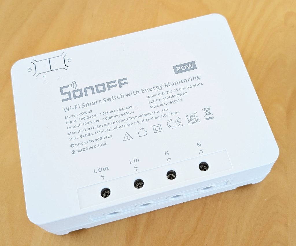 Sonoff POWR3 25A Smart Switch ( Tasmota / Home Assistant), Ophalen of Verzenden, Zo goed als nieuw