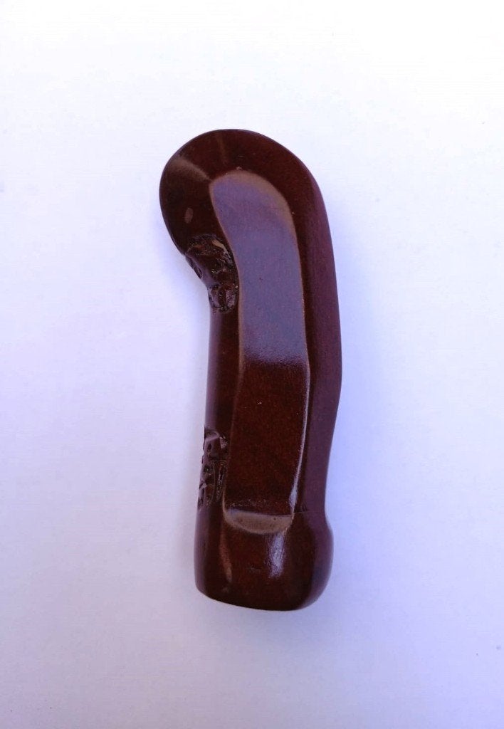 Antieke stijl: Keris-greep Yogyakarta – Edel Sawo-hout H94, Hout, Bruin, Verzenden, Overige typen