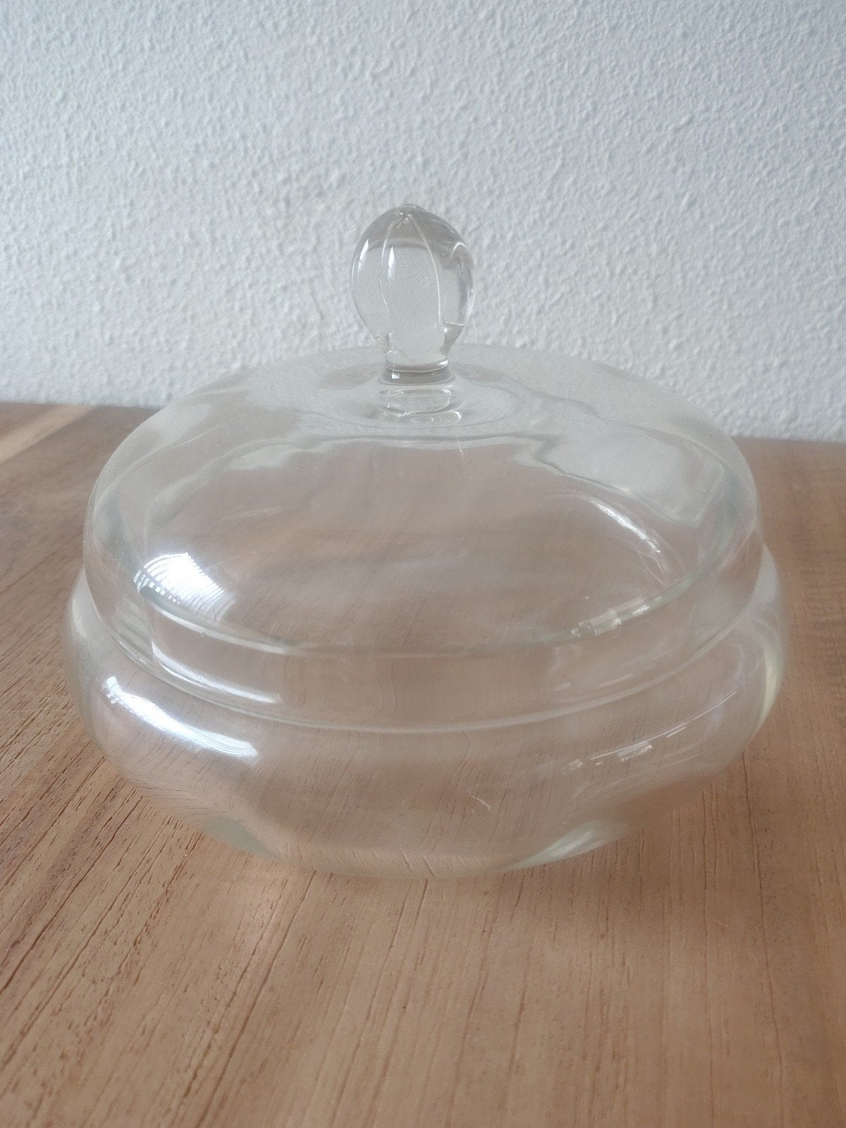 Mooie glazen bonbonnière met stolp, Antiek en Kunst, Antiek | Glas en Kristal, Ophalen of Verzenden