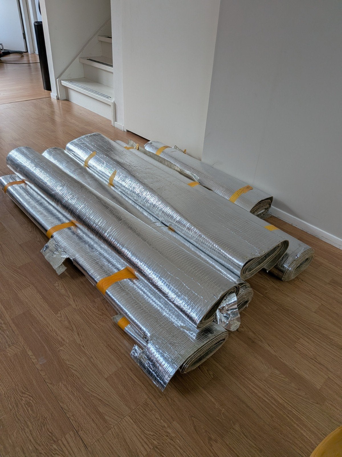 Ondervloer zware kwaliteit (ca. 30m2) - Vilt + dampwerend A+, Doe-het-zelf en Verbouw, Ophalen, Overige typen, Zo goed als nieuw