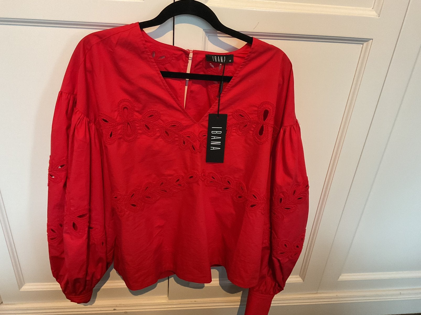 IBANA rode kanteblouse maat 42 nieuw, Kleding | Dames, Ophalen of Verzenden, Nieuw, Maat 42/44 (L), Rood