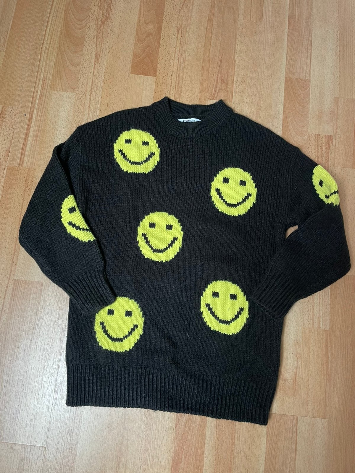 Trui wol smileys, Ophalen of Verzenden, Nieuw, Zwart