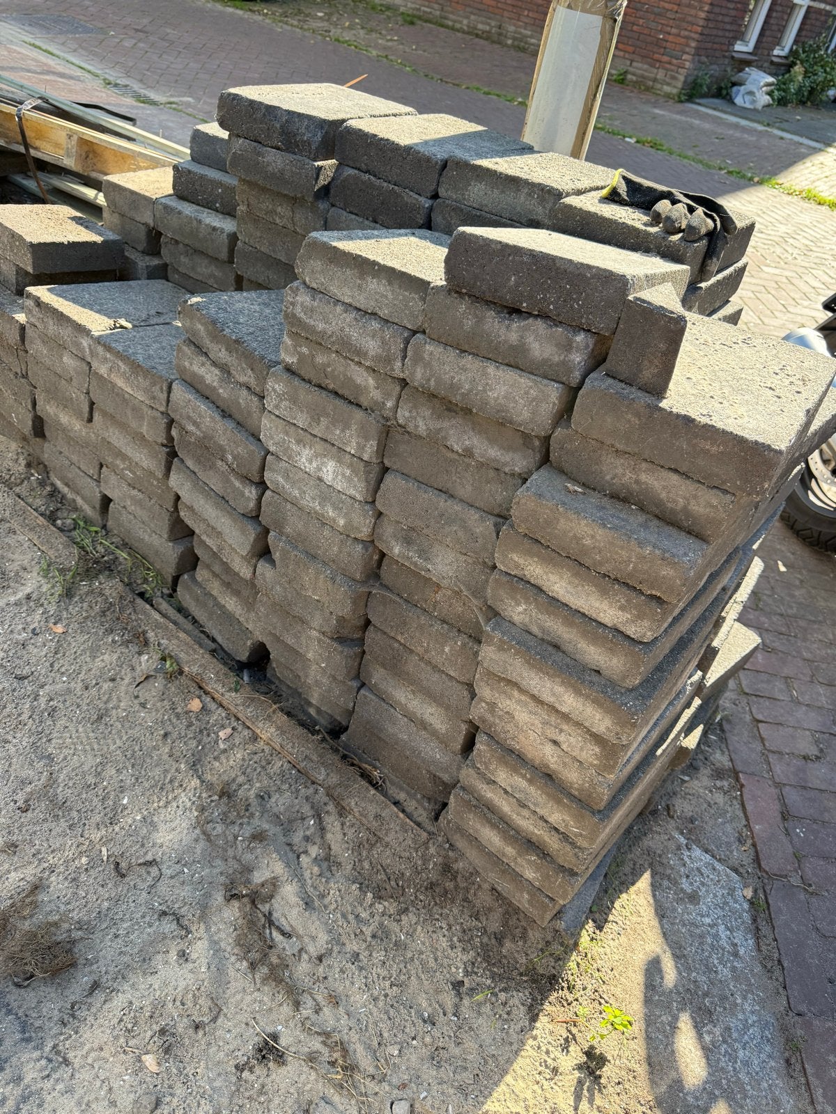 Gebruikte betonnen terrastegels - 10 m² of meer, Tuin en Terras, Ophalen, Gebruikt, 10 m² of meer, Beton
