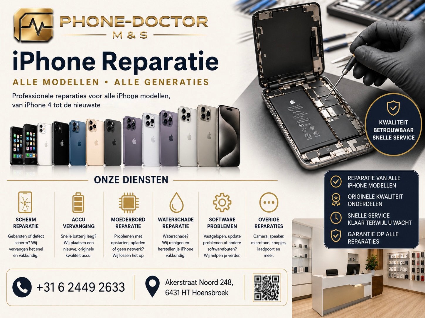 iPhone Reparatie, Ophalen of Verzenden, Zo goed als nieuw, 6431ht, Phone Doctor M&S