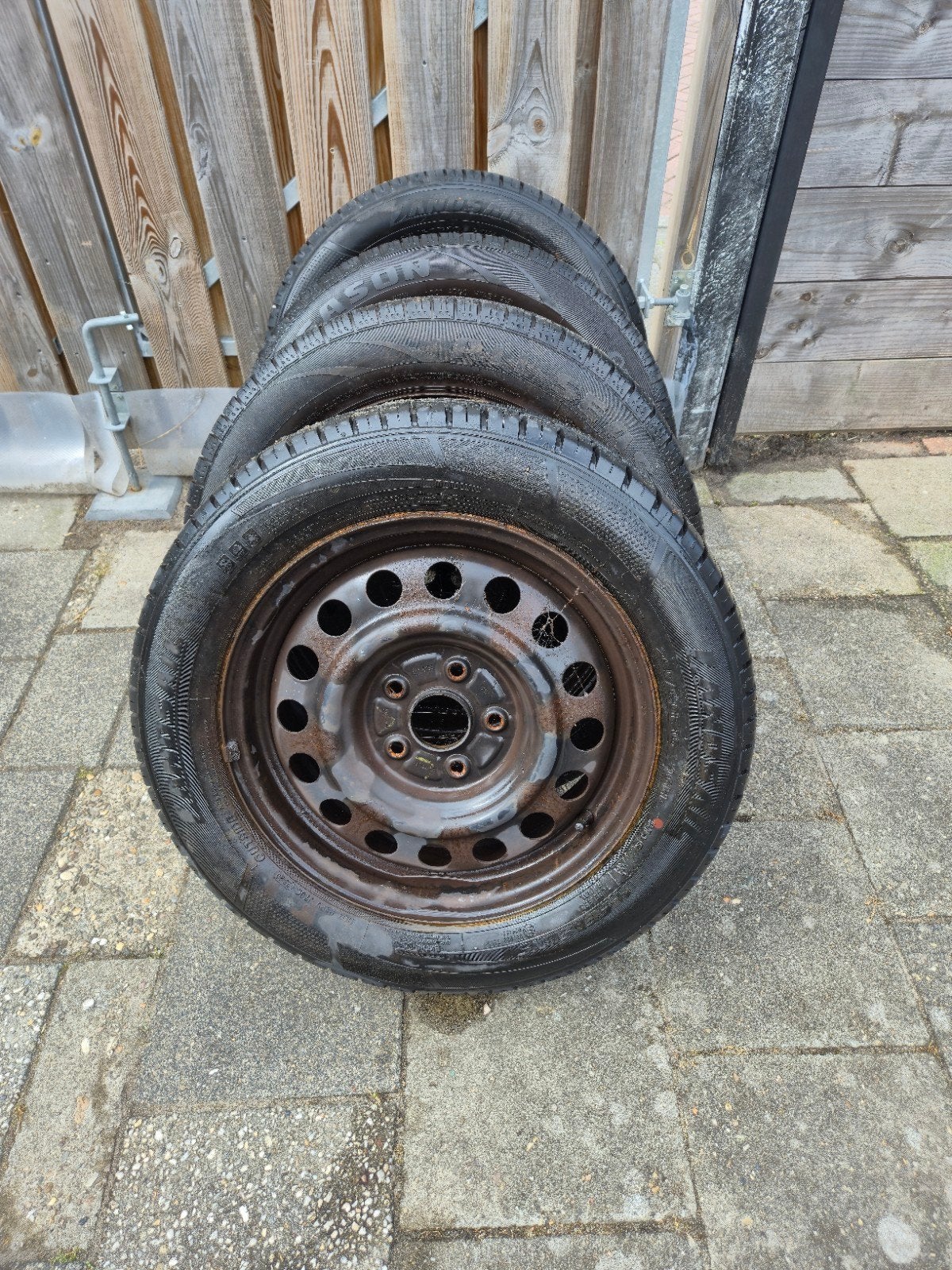 Set velgen met all season banden afkomstig van Suzuki SX4, Auto-onderdelen, Banden en Velgen, Banden en Velgen, All Season, Ophalen