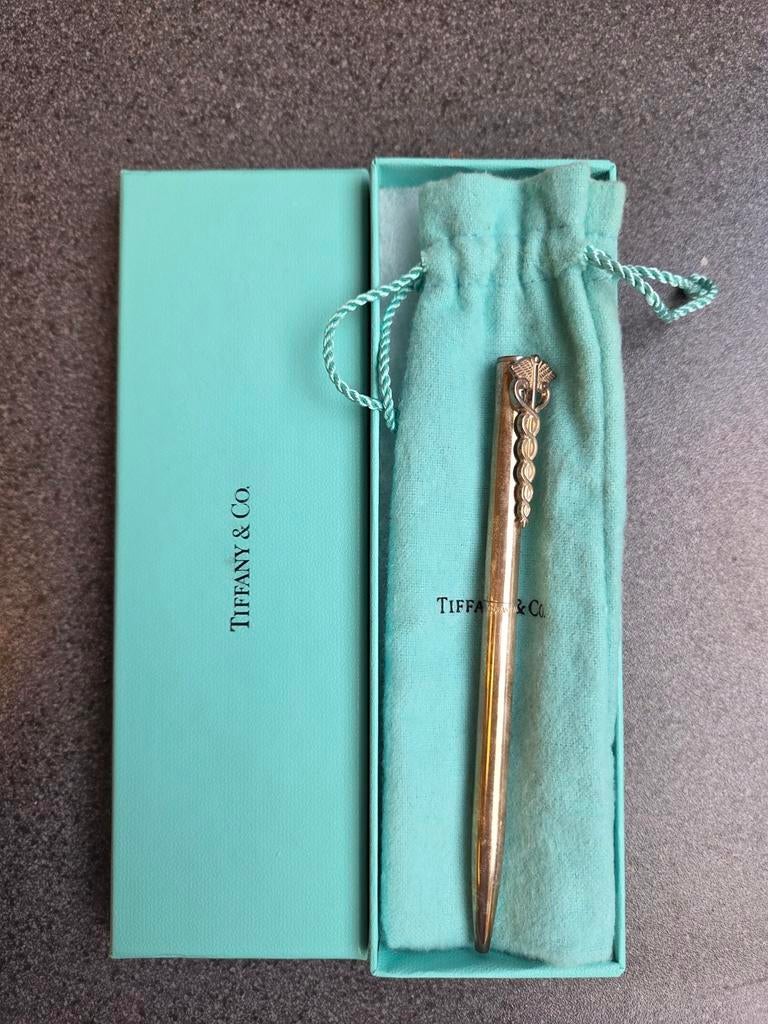 Tiffany & Co - Zilveren Caduceus Ballpoint  - 925 gemerkt, Ophalen of Verzenden, Zilver