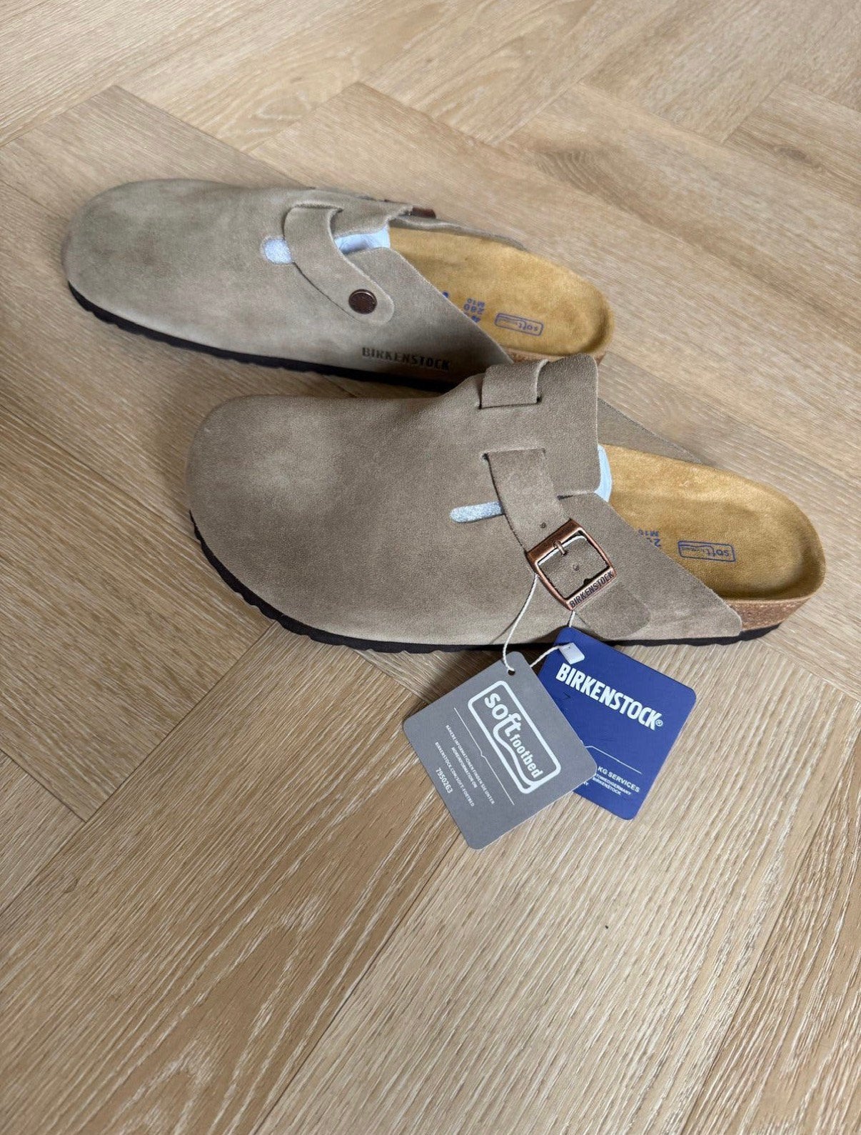 Birkenstock Boston Taupe maat 37, Bruin, Nieuw, Sandalen of Muiltjes, Ophalen of Verzenden