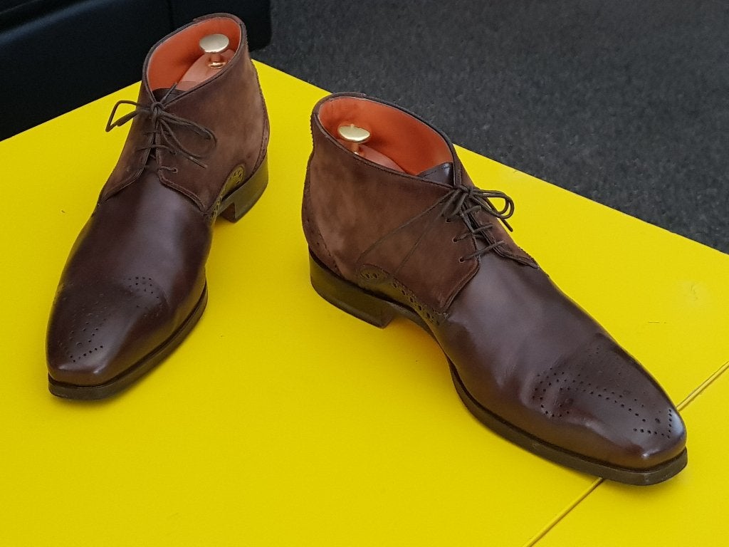 Nieuw Santoni half hoog schoenen met bruine kleur maat 41, Kleding | Heren, Bruin, Nieuw, Ophalen of Verzenden, Santoni