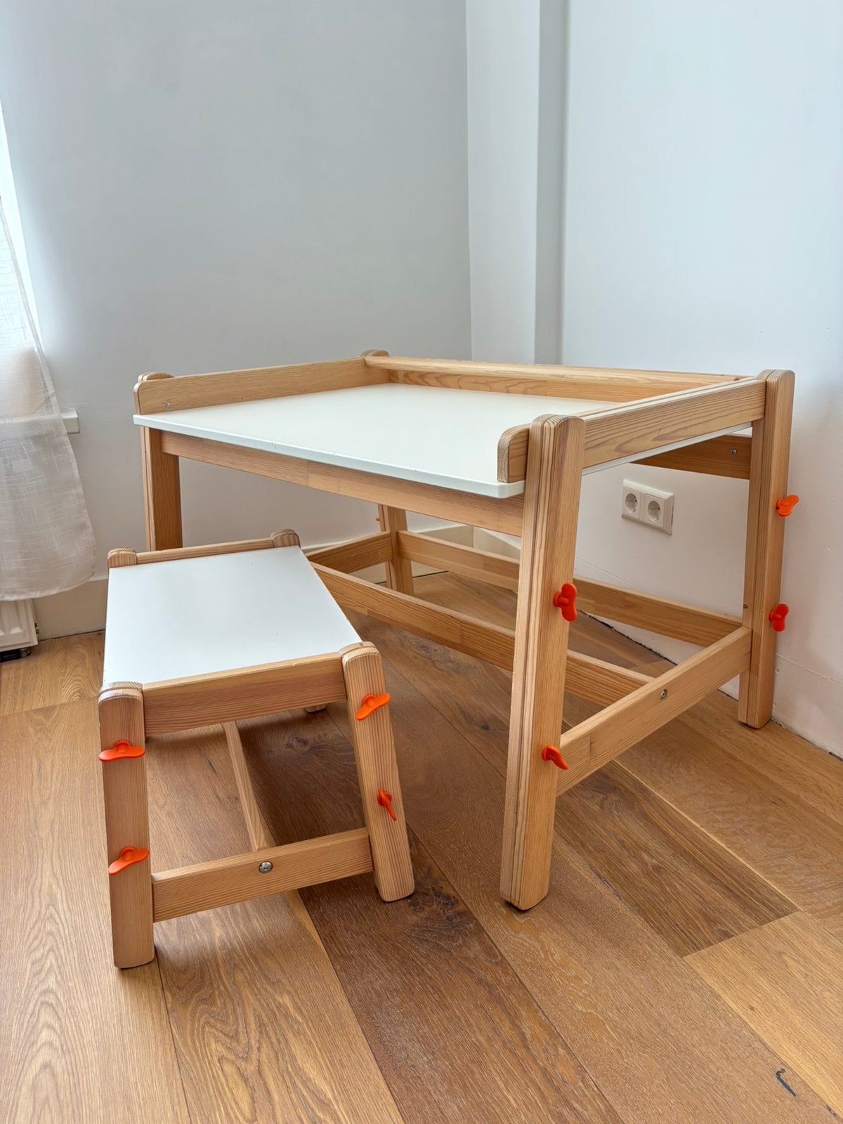 Flisat desk+bench, Ophalen, Zo goed als nieuw, Tafel(s) en Stoel(en)