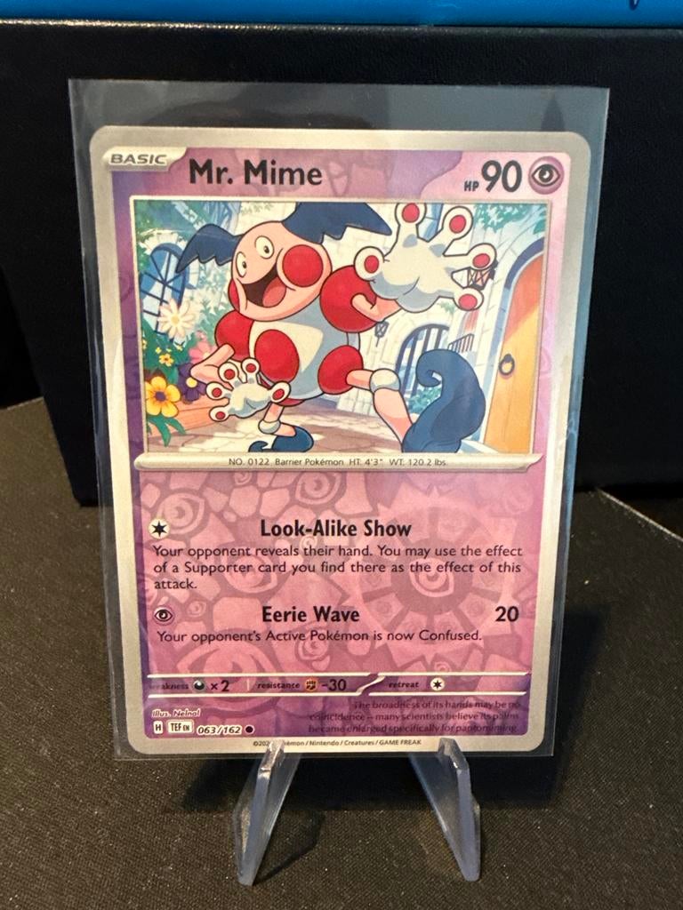 Mr. Mime Pokémon Kaart - TEF 061/162, Ophalen of Verzenden, Zo goed als nieuw, Losse kaart