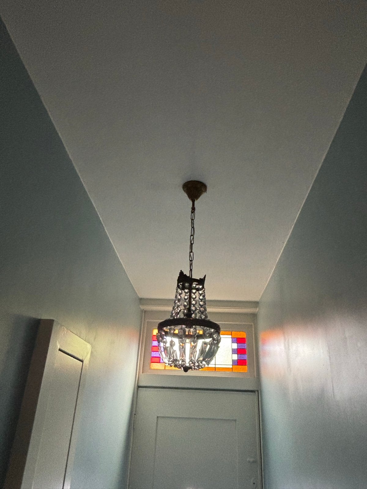 Vintage antieke kristallen kroonluchter, Antiek en Kunst, Ophalen