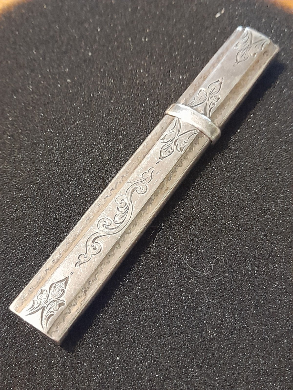 Antieke Zilveren Naaldenkoker met Originele Naalden, Antiek en Kunst, Verzenden, Zilver