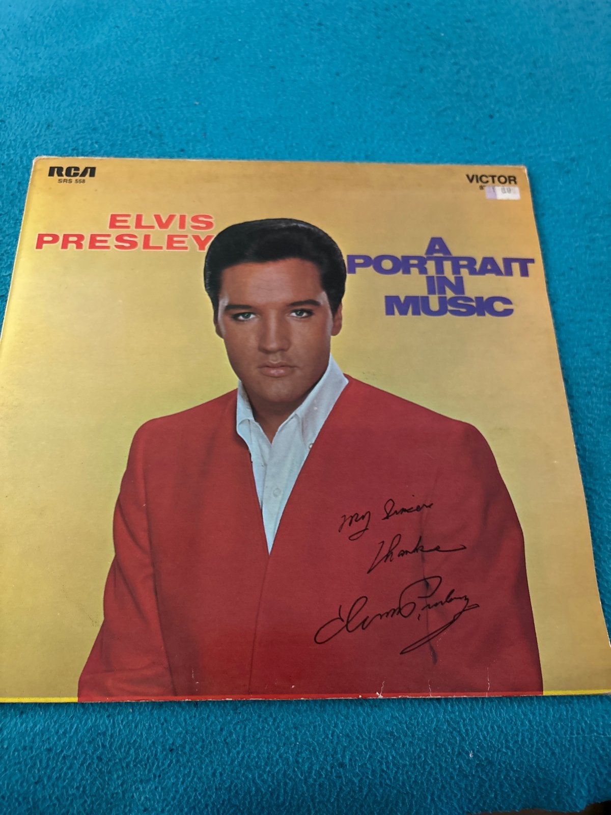 Elvis Presley - A Portrait in Music LP (Gesigneerd), LP, Gebruikt, Pop, Gesigneerd