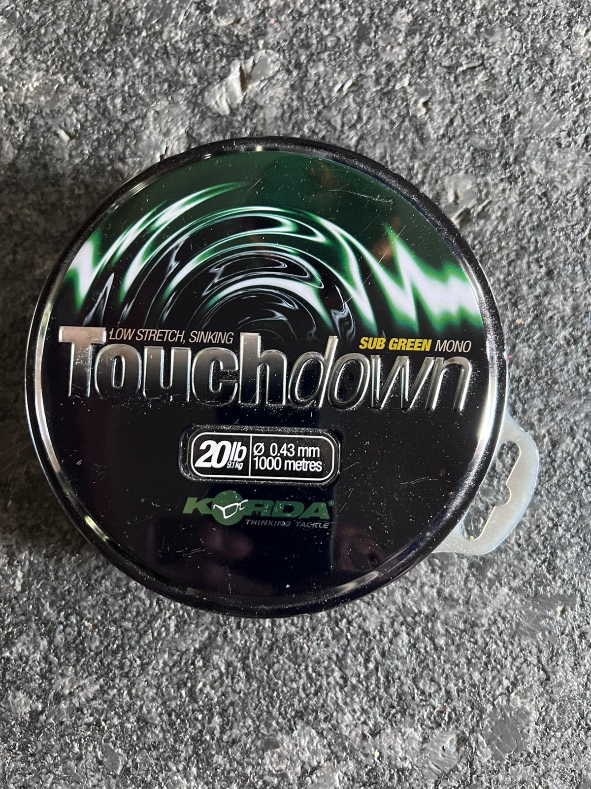NIEUW KORDA Touchdown 20 lb  sub green mono, Watersport en Boten, Hengelsport | Karpervissen, Ophalen of Verzenden, Nieuw, Vislijn