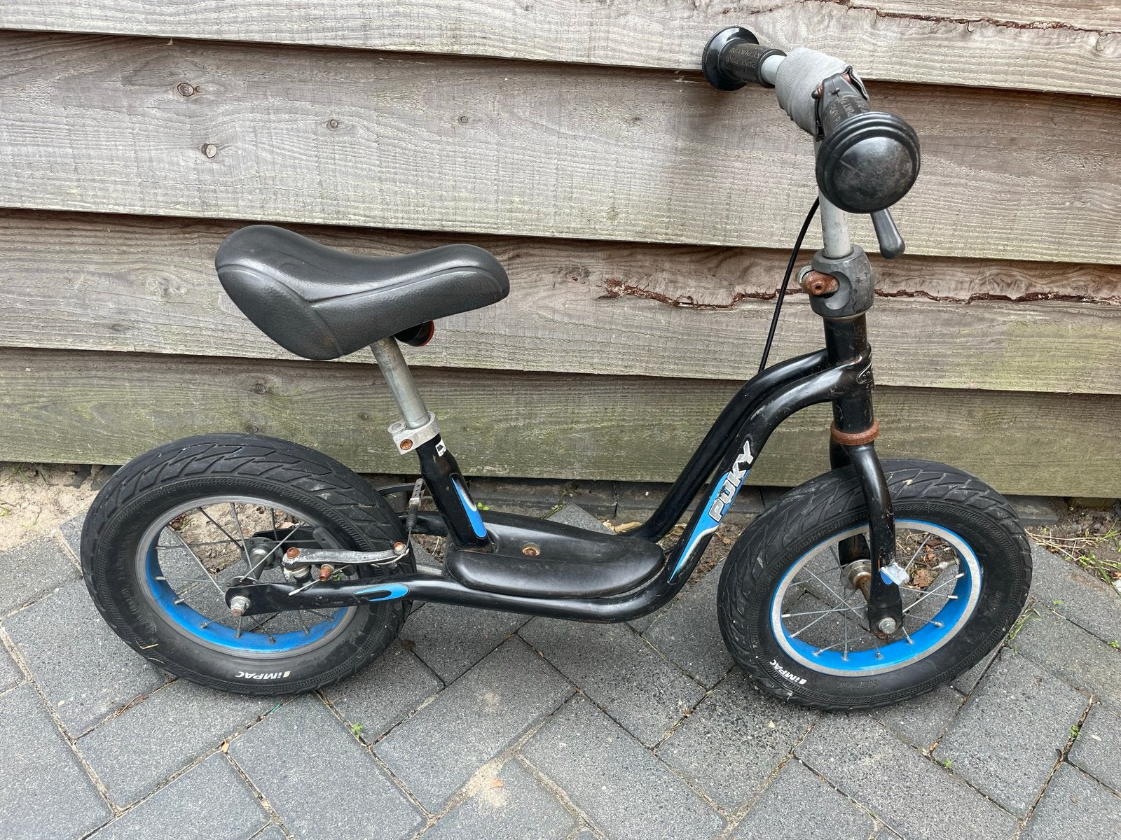 Puky loopfiets XL - Zwart/Blauw, Ophalen, Gebruikt, Loopfiets