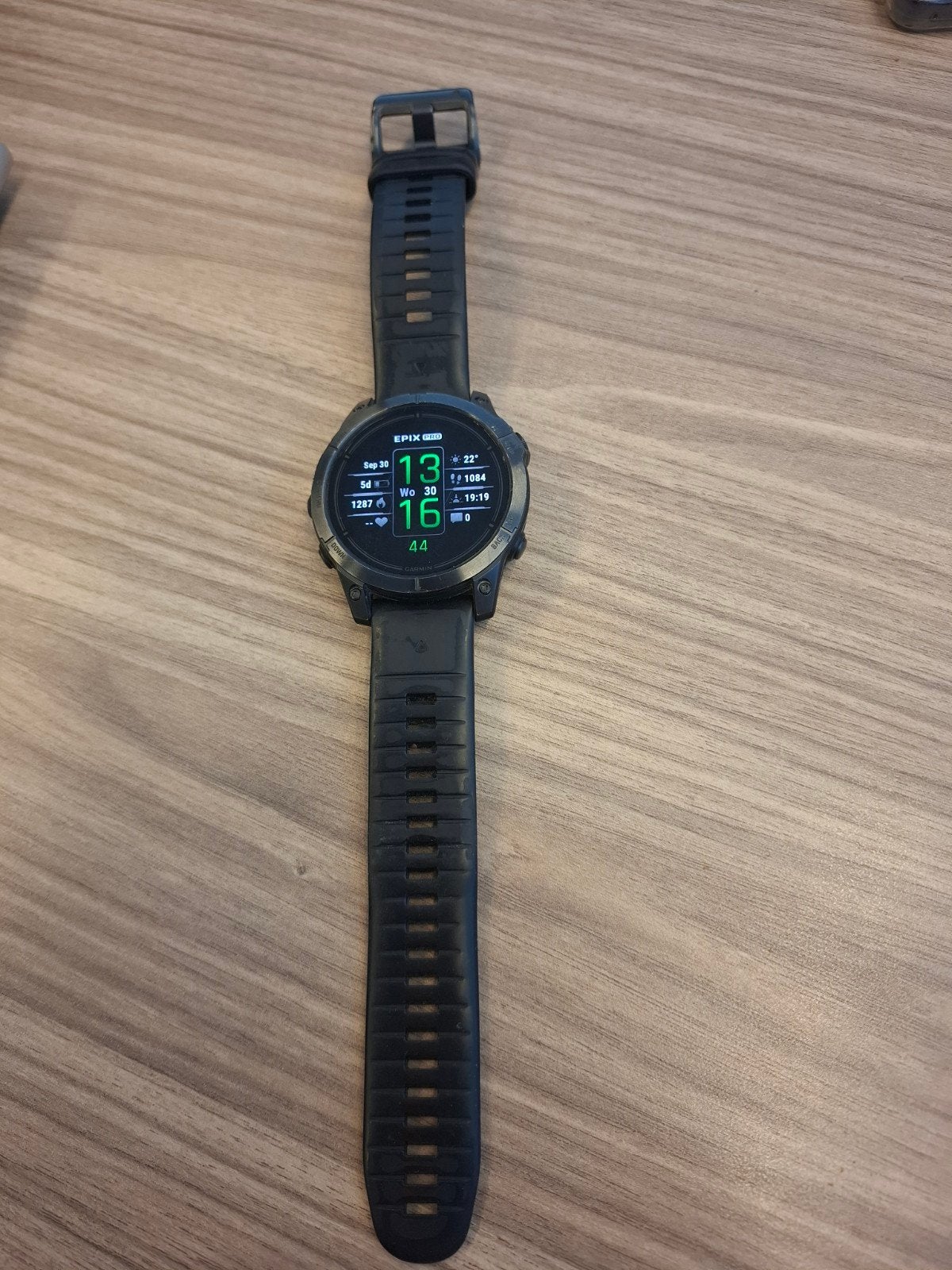 Garmin Epix Pro (Gen 2) 47mm Multisport GPS Smartwatch, Zwart, Garmin, Ophalen of Verzenden, Zo goed als nieuw