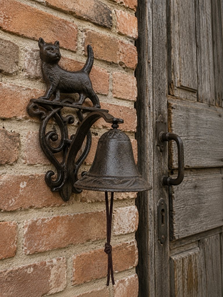 DEURBEL / KAT /POES / GIETIJZER, Tuin en Terras, Tuinwanddecoratie, Huis en tuin decoratie Marie, Nieuw, Info@huisentuindecoratiemarie.nl