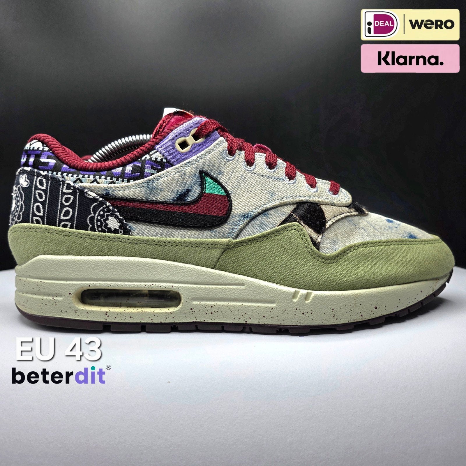 Nike Air Max 1 SP 'Concept Mellow' Maat: 43, Nike air max, Overige kleuren, Ophalen of Verzenden, Nike