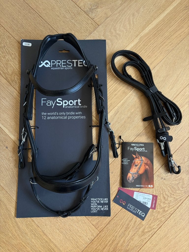 Hoofdstel Presteq fay sport zwart, Dieren en Toebehoren, Hoofdstel, Ophalen of Verzenden, Anatomisch gevormd, Cob