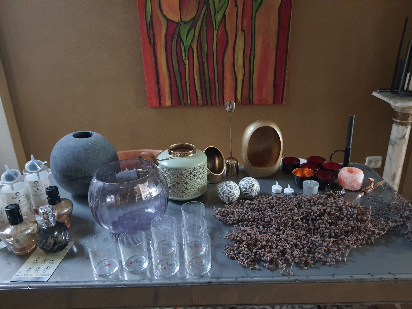 DECORATIE PTMD BRYNXZ RIVERDALE DADELTAK EGG LIGHT OF LIVING, Ophalen, Oranje, Kaars, Brynxz