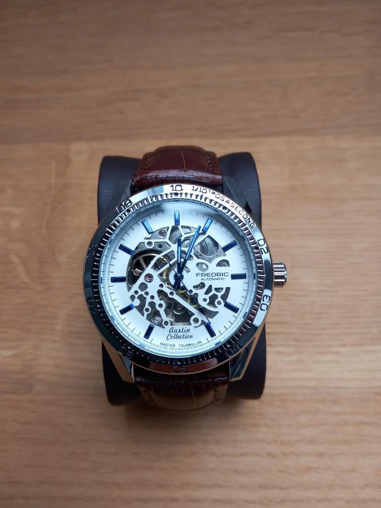 Fredric Watch Master Tourbillon – Austin Collection, Ophalen of Verzenden, Zo goed als nieuw, Leer, Overige merken