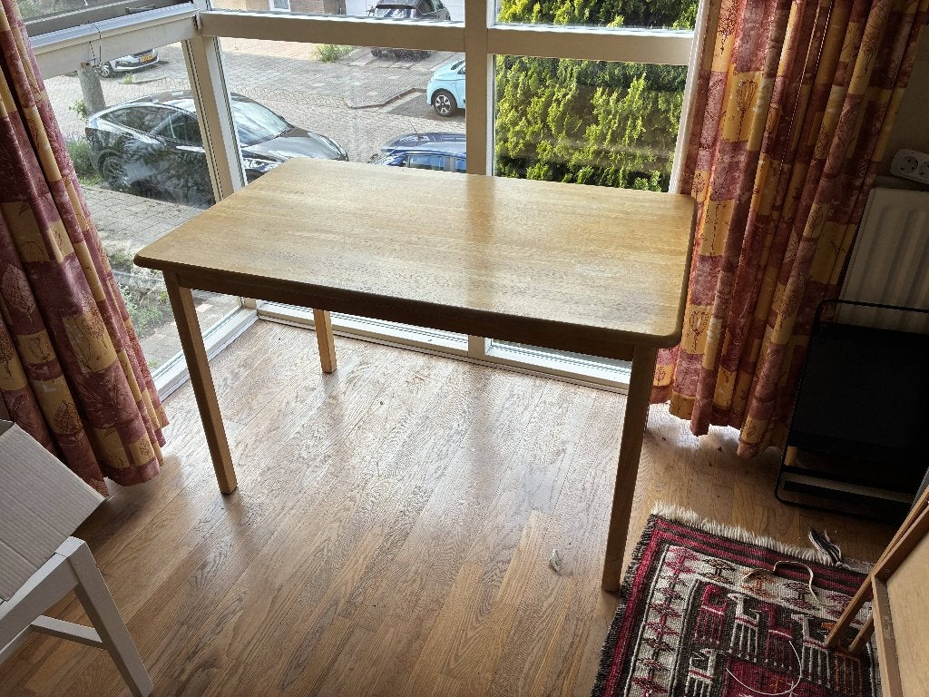 Houten tafel, Ophalen, Gebruikt, 200 cm of meer, 50 tot 100 cm