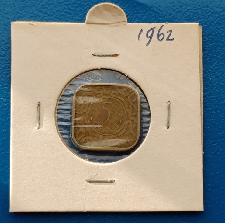 Suriname 5 cent 1962 - Juliana, Postzegels en Munten, Ophalen of Verzenden, Koningin Juliana, 1 cent, Losse munt