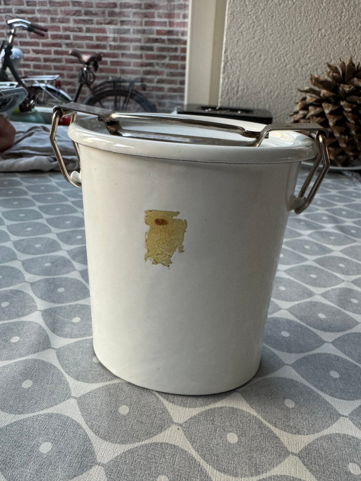 Vintage Henkelman emaille lunchbox, Ophalen of Verzenden