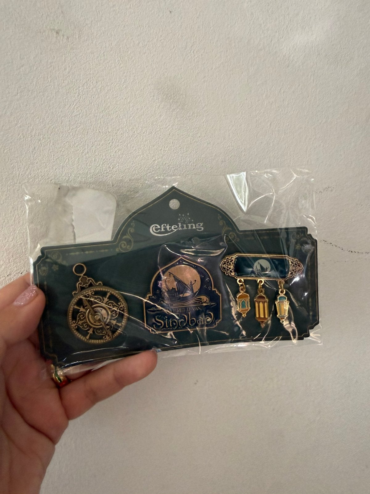 Efteling pin sinbad set, Ophalen of Verzenden, Gebruikt, Button of Speldje