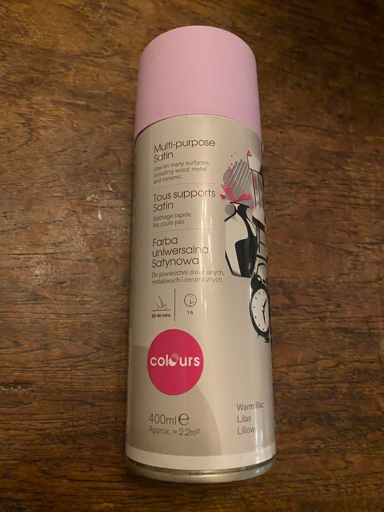 Lila spuitverf van het merk Colours, 400ml = 2,2m2, Ophalen of Verzenden, Nieuw