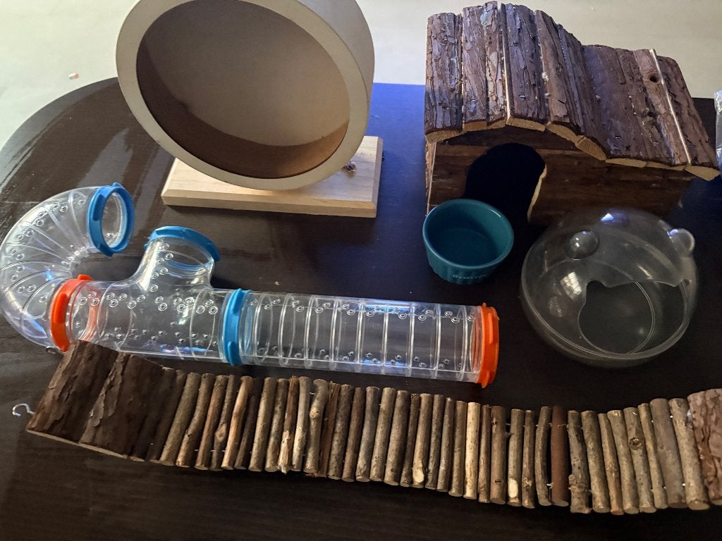 Hamster compleet start pakket inclusief katoenbedding XL, Kooi, Minder dan 75 cm, Zo goed als nieuw, Hamster