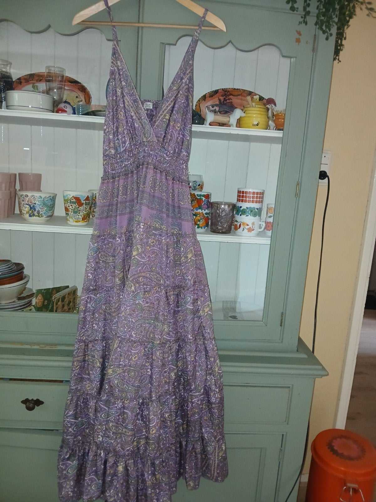 Maxi jurk zjjde print one size, Maat 38/40 (M), Paars, Ophalen of Verzenden, Onbekend