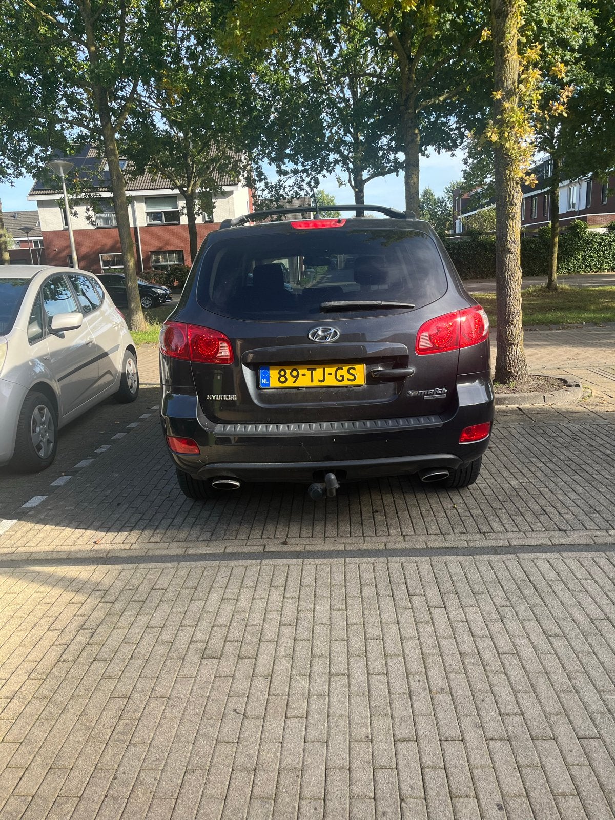 Hyundai Santa Fe 2.7 2WD 2006 Zwart, Auto's, Voorwielaandrijving, Santa Fe, 2000 kg, Zwart