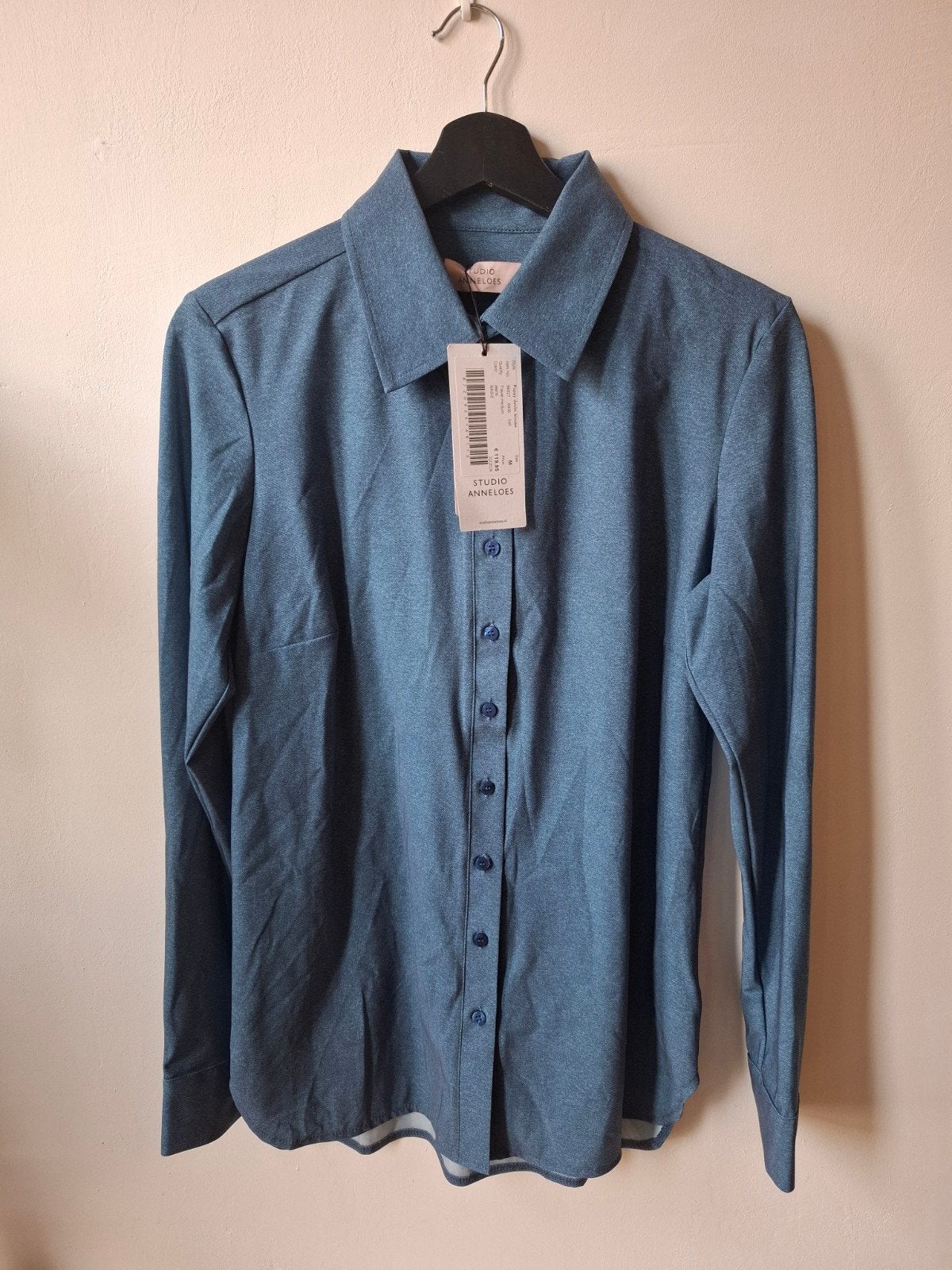 Studio Anneloes denim travel blouse Poppy M/38, Maat 38/40 (M), Studio Anneloes, Blauw, Ophalen of Verzenden