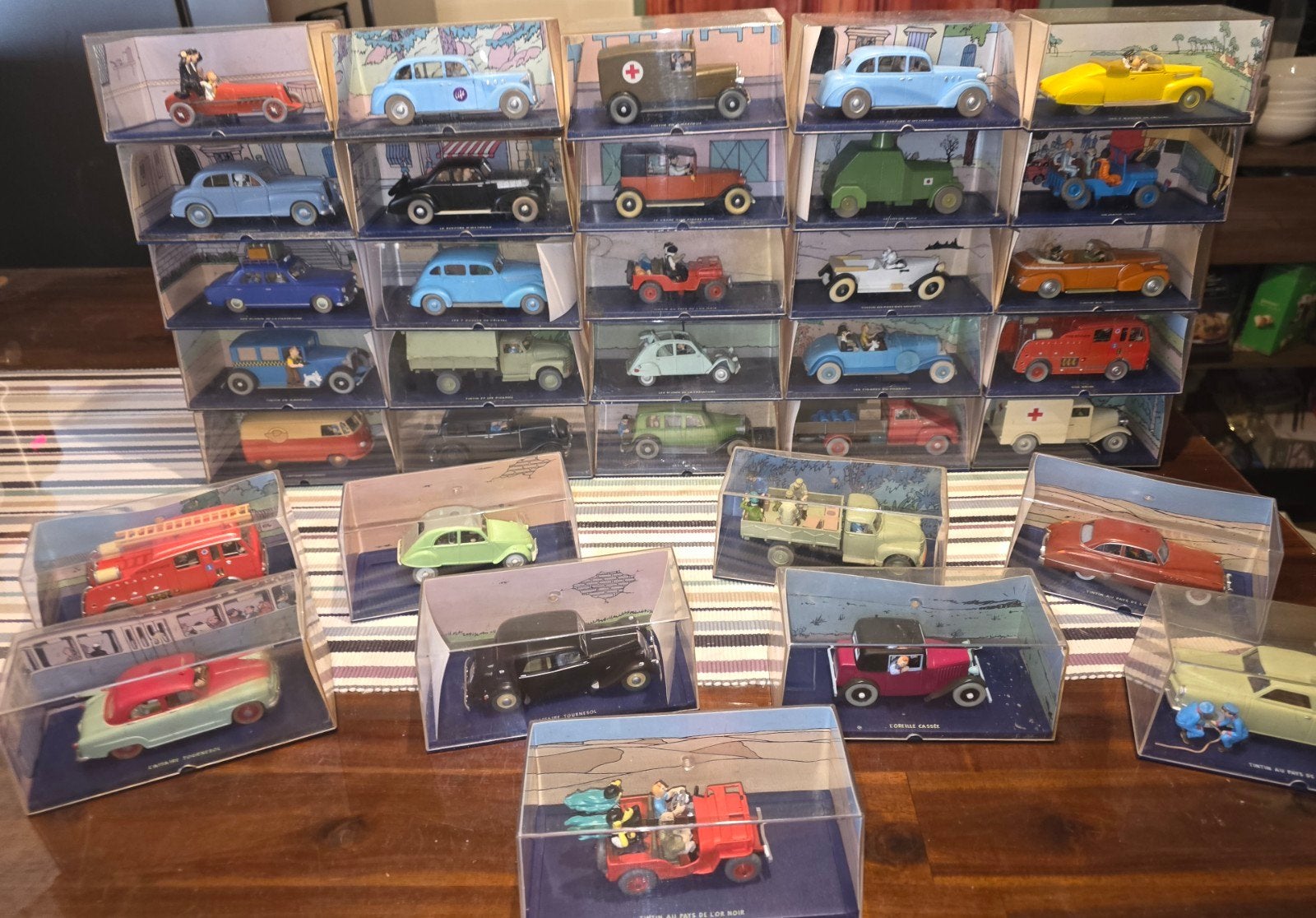 34 stuks Grote collectie Kuifje modelauto's, Verzamelen, Ophalen, Kuifje, Gebruikt, Beeldje of Figuurtje